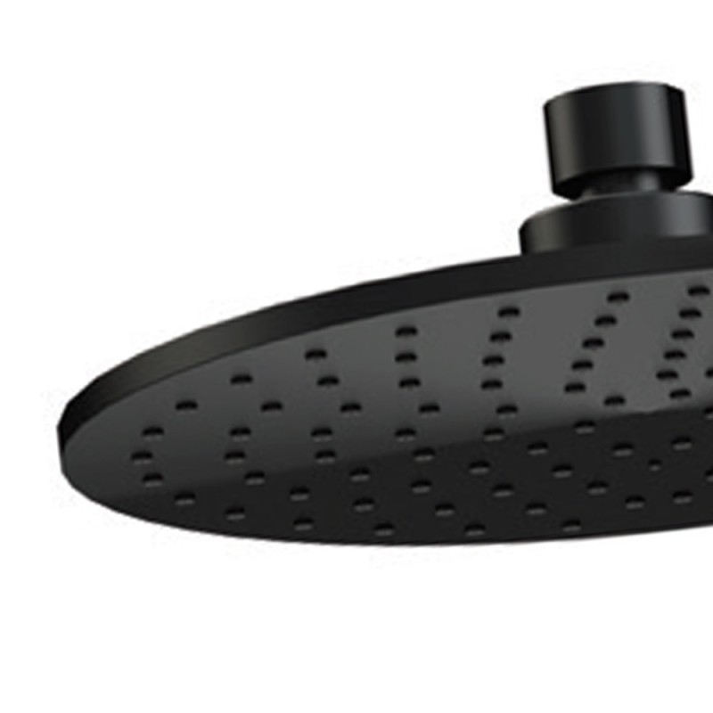 Soffione doccia minimale piatto in ottone nero opaco Remer 359MM30NO