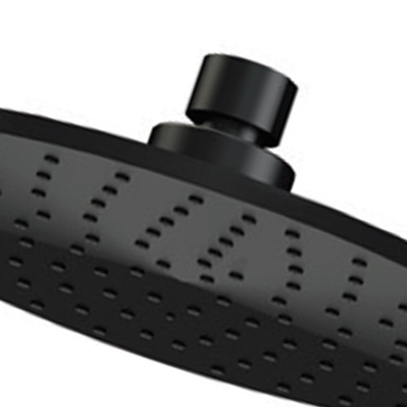 Soffione doccia minimale piatto in ottone nero opaco Remer 359MM30NO