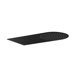 Soffione doccia ultrapiatto a parete nero opaco in acciaio inox Remer 350UFMNO