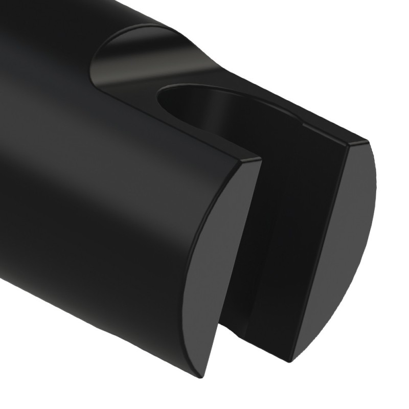 Supporto doccia tondo in ottone nero opaco con attacco conico per flessibile Remer 339SOMNO Supporto doccia tondo in ottone nero opaco con attacco conico per flessibile Remer 339SOMNO