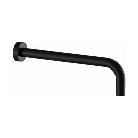 Braccio doccia tondo 30 cm nero opaco in ottone Remer 343L30NO