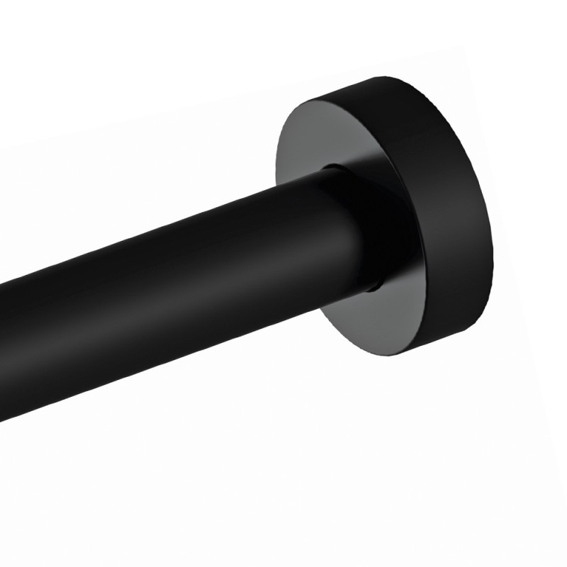 Braccio doccia tondo 30 cm nero opaco in ottone Remer 343L30NO