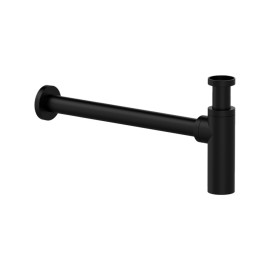 Sifone minimal per lavabo in ottone nero opaco Remer 958LNO