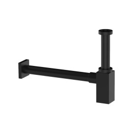 Sifone quadrato per lavabo in ottone nero opaco Remer 960NO