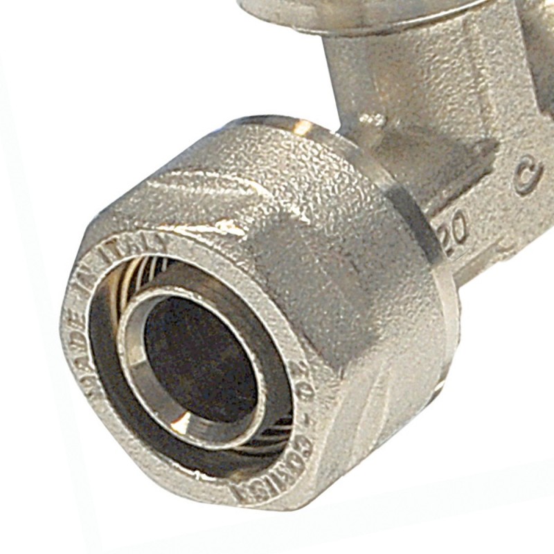 Raccordo a tee ridotto diam.20x20x16 per multistrato Idrobric N1707 A16