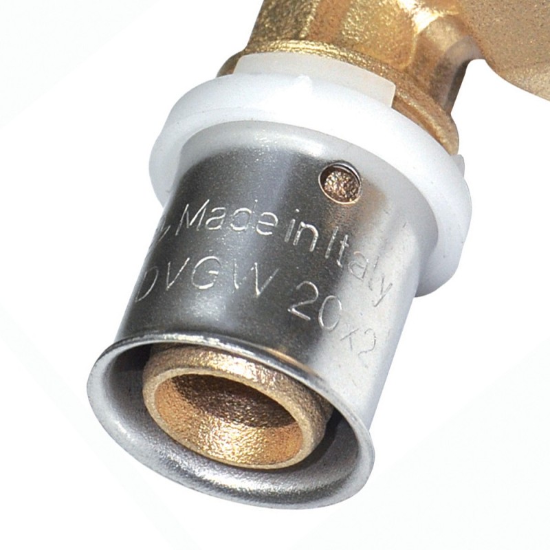 Gomito femmina diam.3/4x26 a pressare per multistrato Comisa SACRMT0058GP