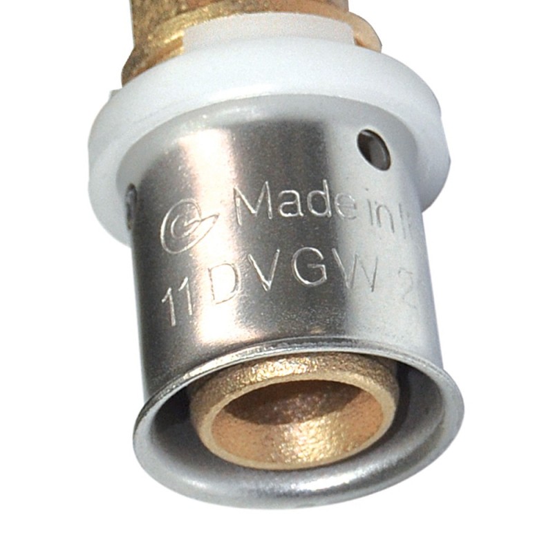 Gomito maschio diam.3/4x26 a pressare per multistrato Comisa SACRMT0059GP