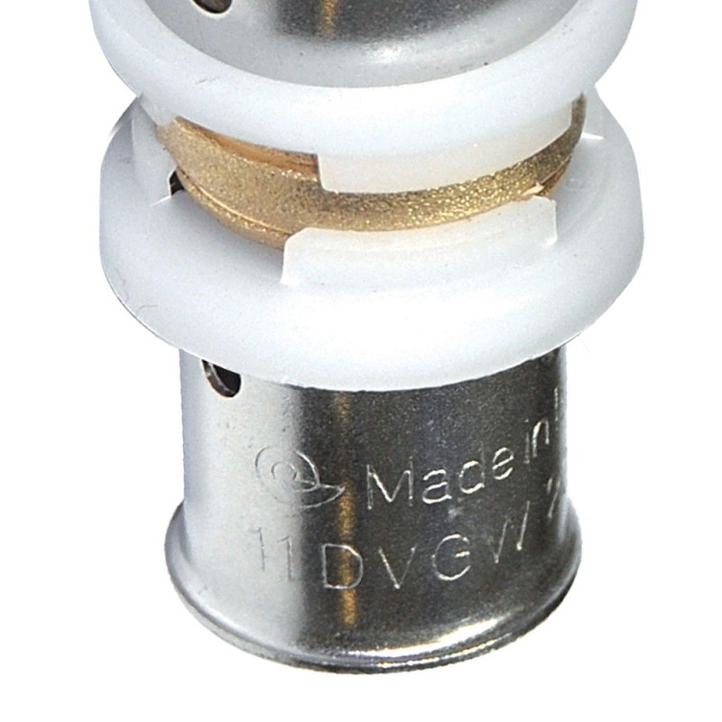 Manicotto intermedio diam.20x20 a pressare per multistrato Comisa N1705 A22