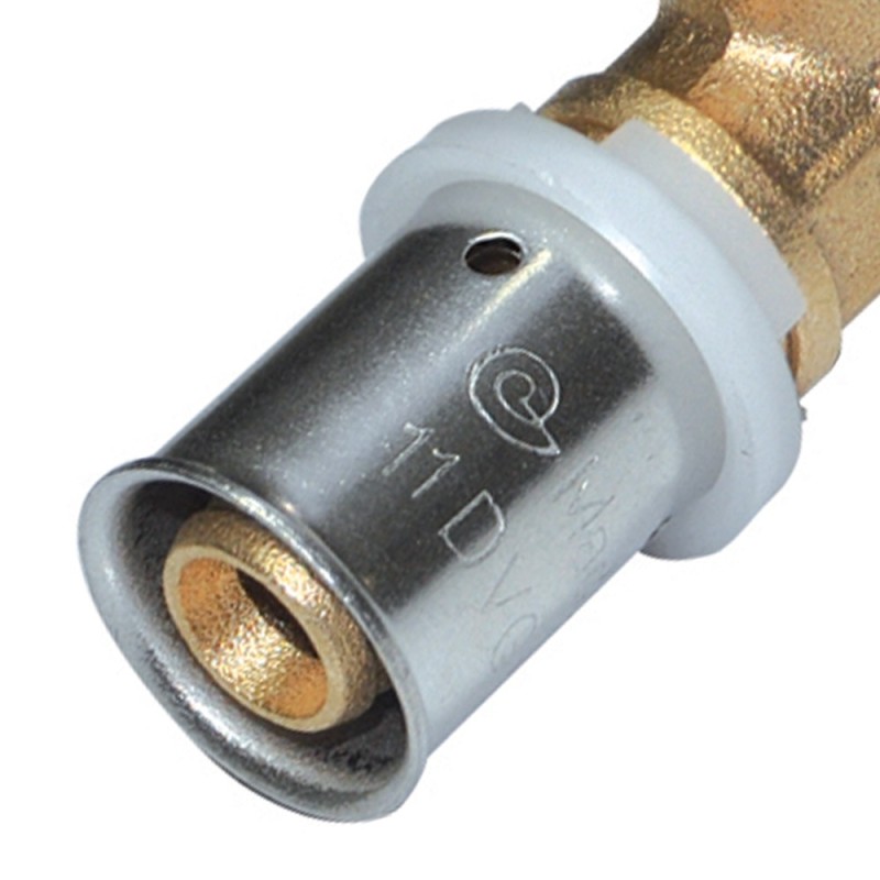 Raccordo tee ridotto diam.20x16x20 a pressare per multistrato Comisa N1707 PA20