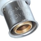 Gomito doppio diam.20x20 a pressare per multistrato Comisa N1711 A22