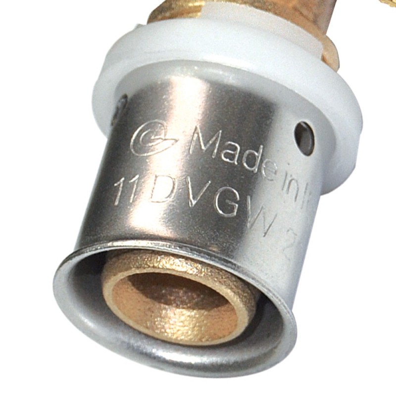 Gomito maschio diam.1/2x16 a pressare per multistrato Comisa N1713 A16