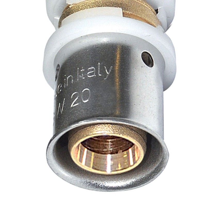 Raccordo diritto intermedio diam.16x20 per multistrato Idrobric N1705 1620