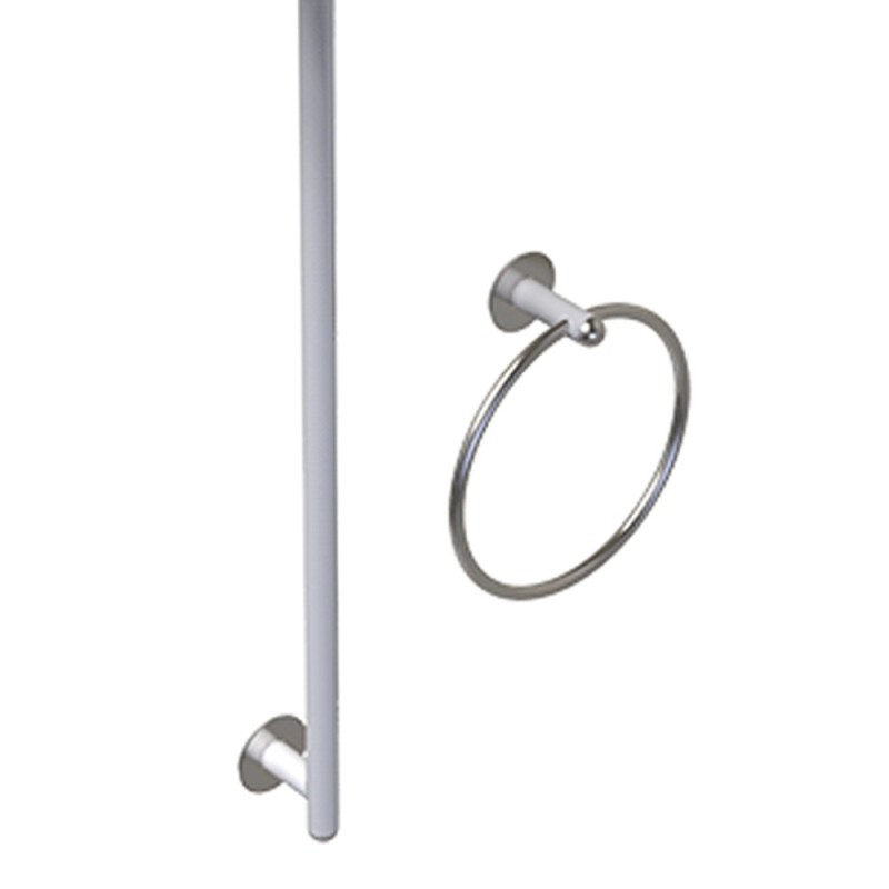 Saliscendi doccia e anello portasalviette per bagni disabili e terza eta serie giotto Goman GIO-X040/30