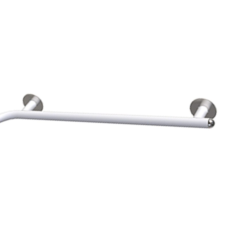 Maniglia di sicurezza angolare 70x70 sinistra giotto inox bianco opaco Goman GIO-XA01S/30