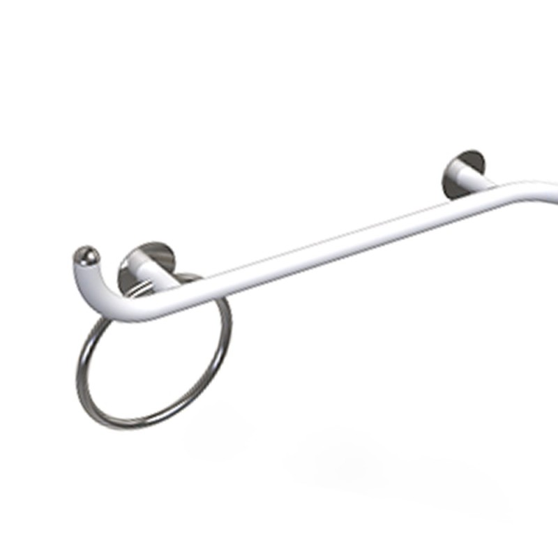Maniglia di sicurezza angolare 70x70 sinistra giotto inox bianco opaco Goman GIO-XA01S/30