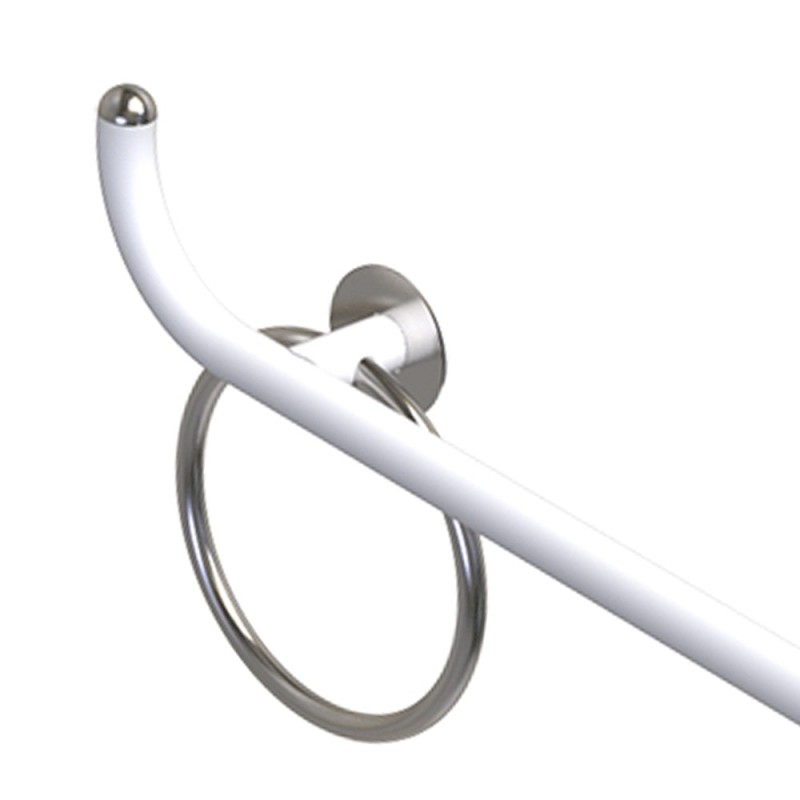 Maniglia bagni disabili cm50 sinistra giotto inox bianco opaco Goman GIO-XM50S/30