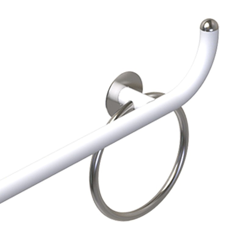 Maniglia di sicurezza disabili cm60 destra giotto inox bianco opaco Goman GIO-XM60D/30