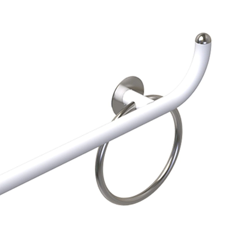 Maniglia bagni disabili e terza eta cm 80 destra giotto inox bianco opaco Goman GIO-XM80D/30
