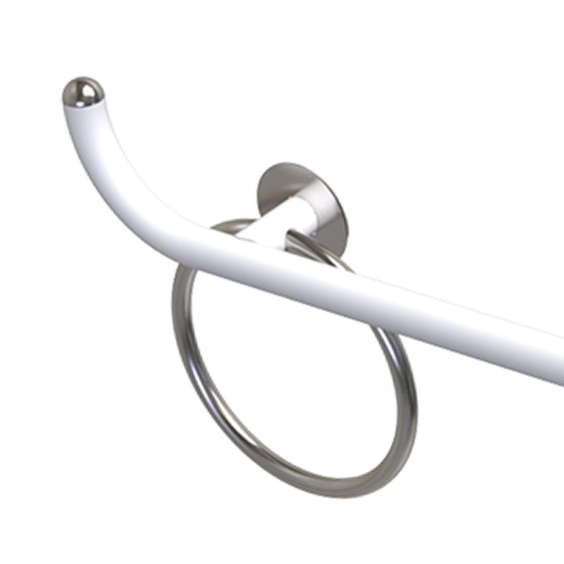 Maniglia bagni disabili e terza eta cm 80 sinistra giotto inox bianco opaco Goman GIO-XM80S/30