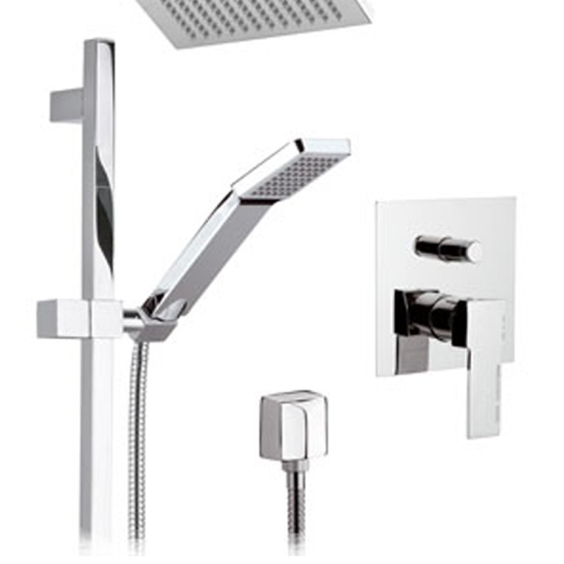 Set doccia quadro moderno - serie wellness qubika Remer Q09S01