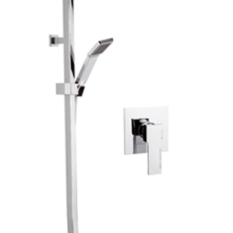 Set doccia in ottone cromato - serie wellness qubika Remer Q30S11