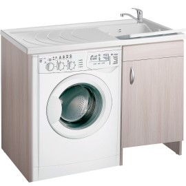 Coprilavatrice eco 109x60 colore olmo sinistro per zona lavanderia Negrari 6008DXOL