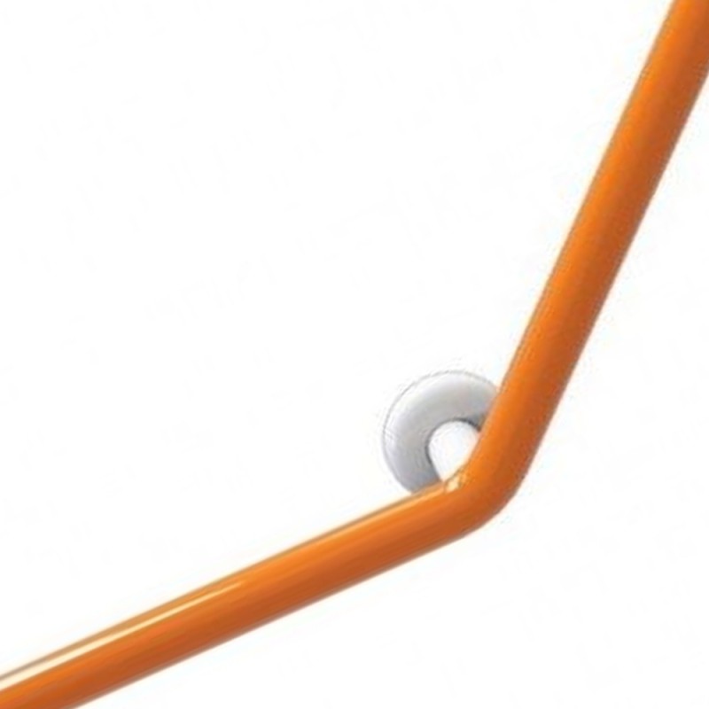 Maniglia cm 40x40 45 gradi color arancio, per bagni disabili ed anziani. goman Goman LEO-MA4/65