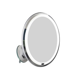 Specchio ingranditore 10x a Led, orientabile a 360° con ventosa Idrobric AV663VEN