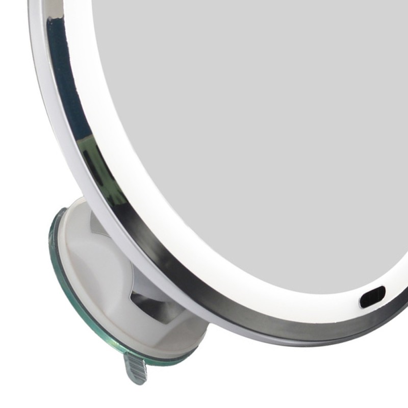 Specchio ingranditore 10x a Led, orientabile a 360° con ventosa Idrobric AV663VEN