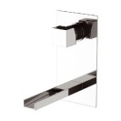 Rubinetto serie cube waterfall ad incasso con piastra rettangolare per lavabo Daniel Rubinetterie CW634CR