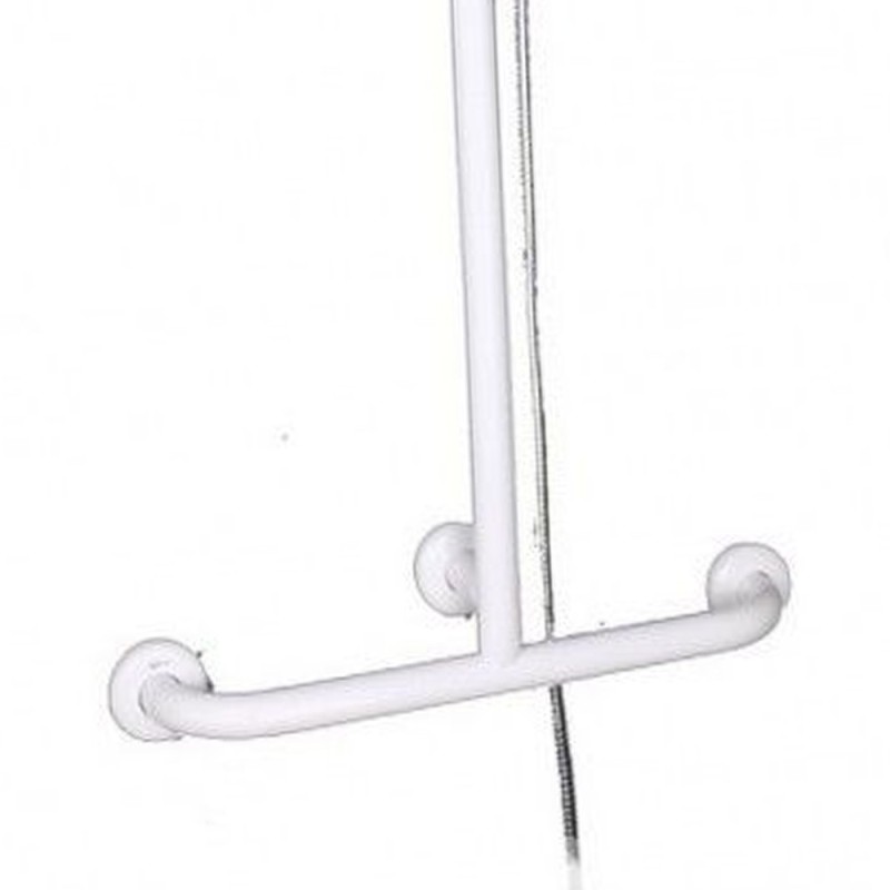 Goman maniglia inox con saliscendi doccia bianco Goman D012050/01