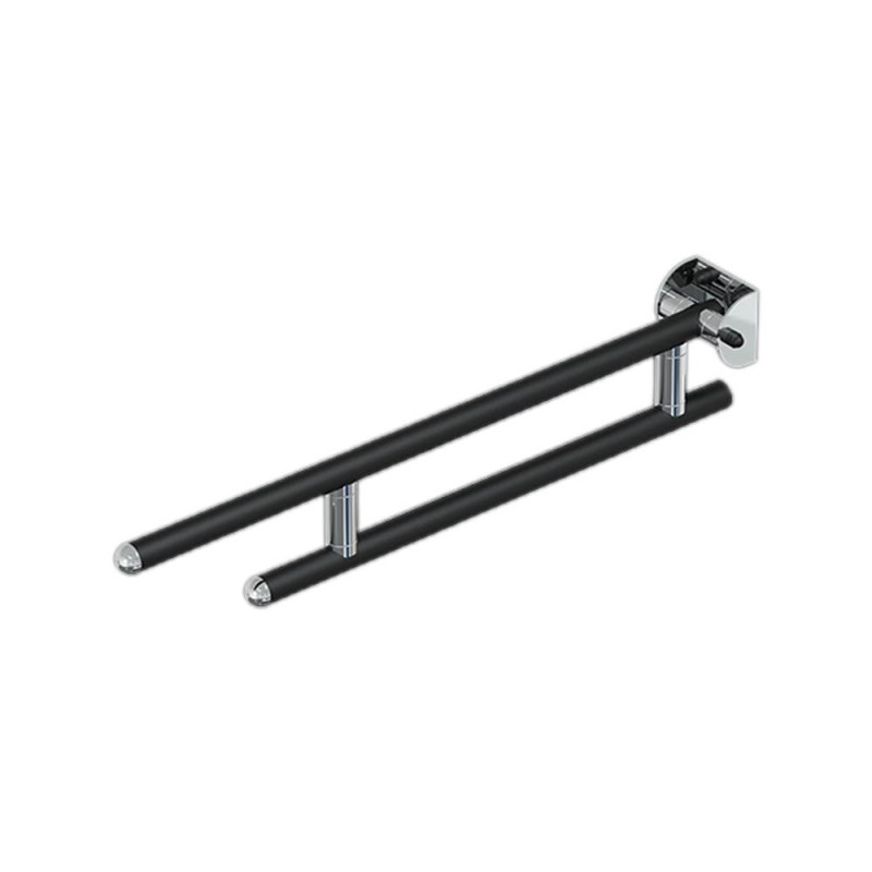 Barra maniglione ribaltabile cm 76 nero opaco/cromo Goman RAF-B76/31