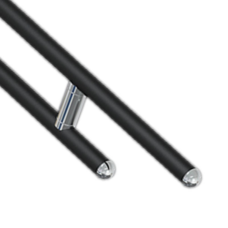 Barra maniglione ribaltabile cm 76 nero opaco/cromo Goman RAF-B76/31
