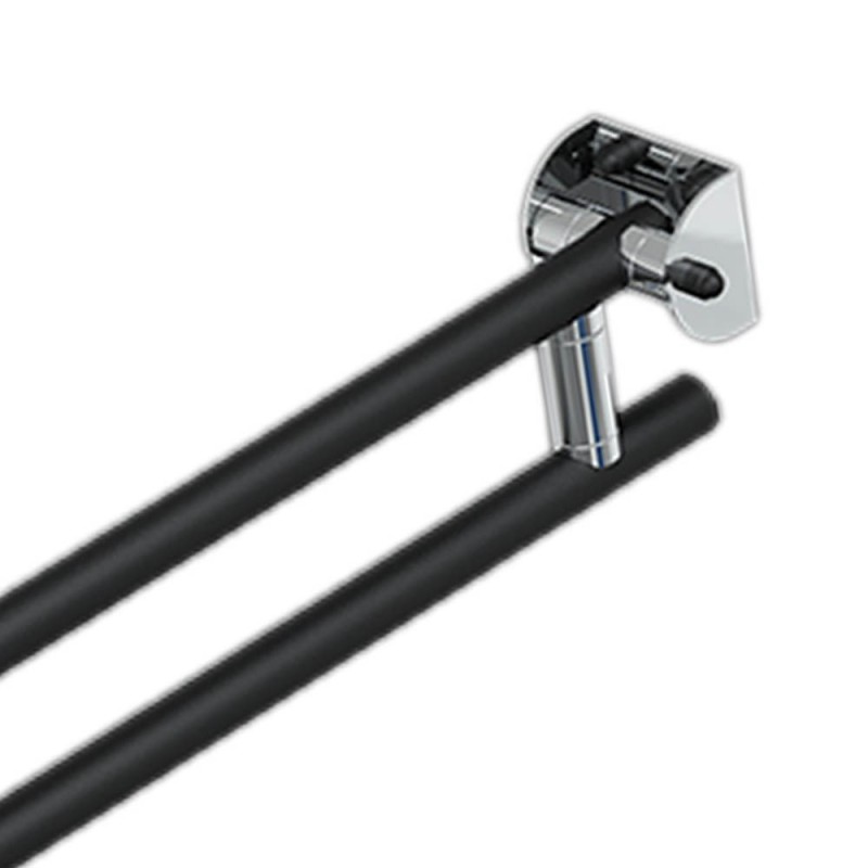 Barra maniglione ribaltabile cm 76 nero opaco/cromo Goman RAF-B76/31