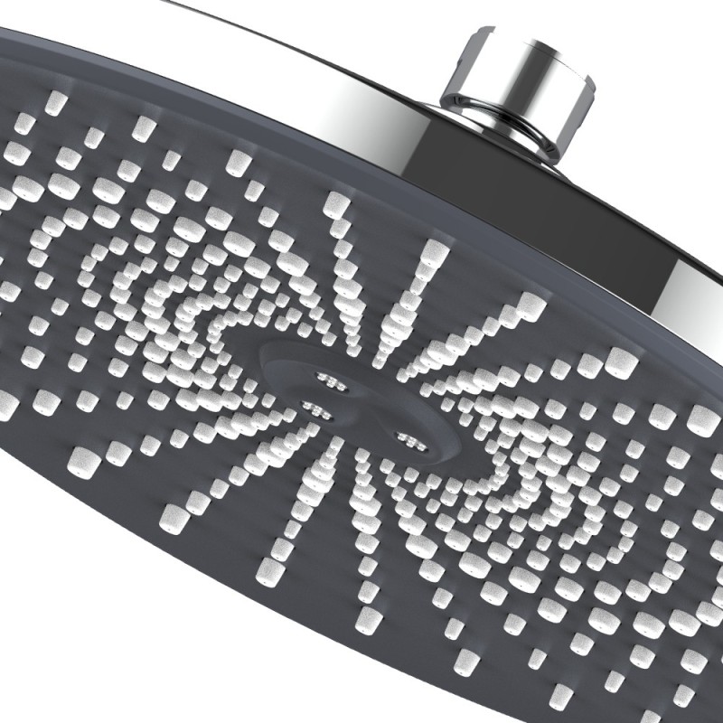 Soffione nero e cromato 1 funzione - Serie Vortex Idrobric SAPSOF0080CR
