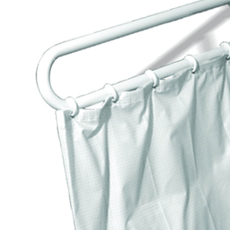 Maniglione ribaltabile reggitenda per doccia in inox bianco di cm 90 Goman XB11/01