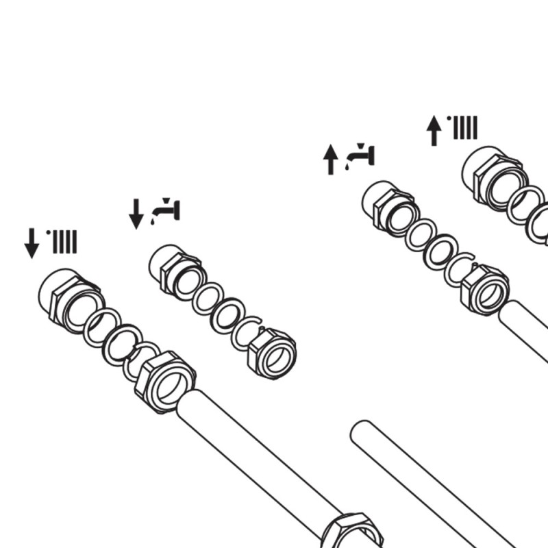 Kit raccordi 4 rubinetti per caldaie ariston Ariston M0768 KIT