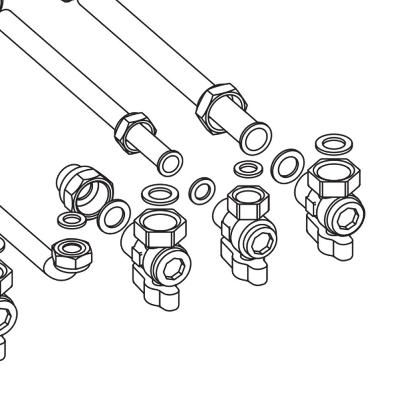 Kit raccordi 4 rubinetti per caldaie ariston Ariston M0768 KIT