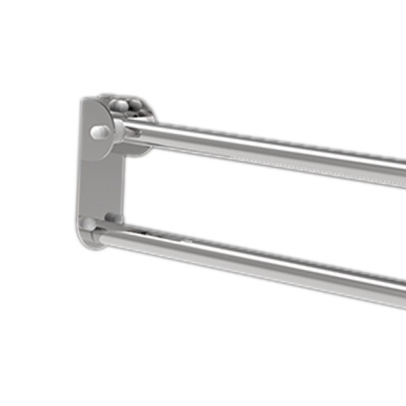 Barra maniglione ribaltabile cm 83 con porta rotolo e piastra lunga inox lucido Goman XB83PL/93