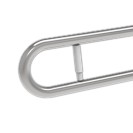 Barra maniglione ribaltabile cm 83 con porta rotolo e piastra lunga inox lucido Goman XB83PL/93