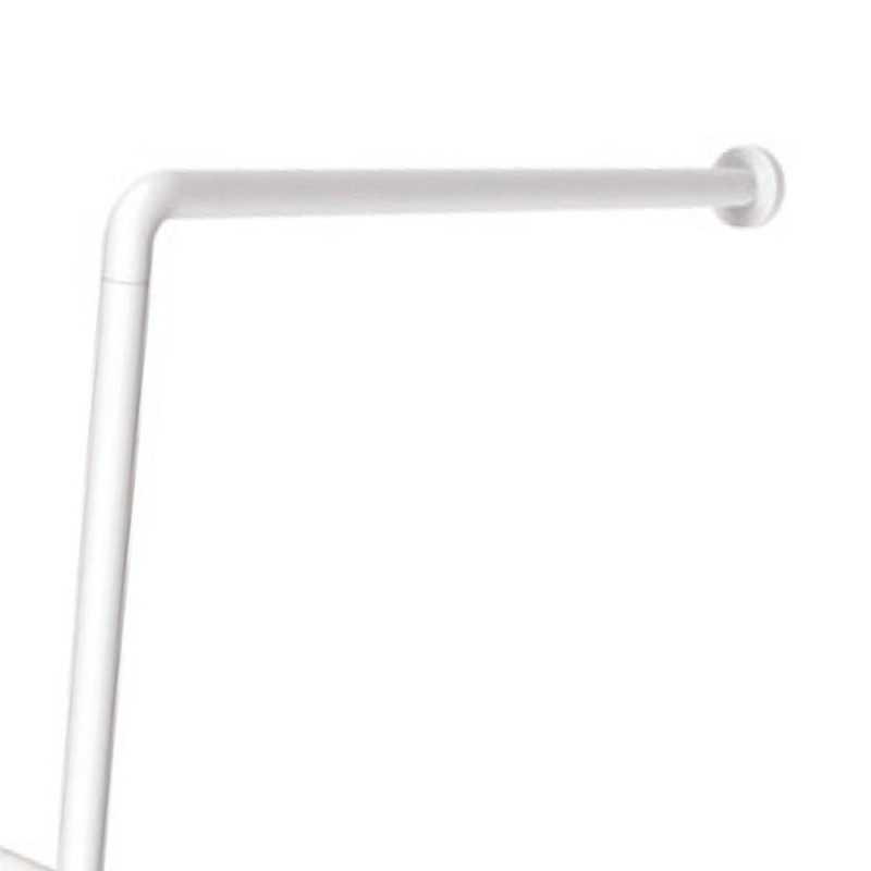 Barra maniglione parete e pavimento per disabili e terza etã€ destra o sinistra alluminio nylon bianco Goman AN-B01/01