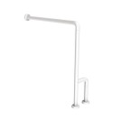 Barra maniglione parete e pavimento per disabili e terza etã€ destra o sinistra alluminio nylon bianco Goman AN-B01/01