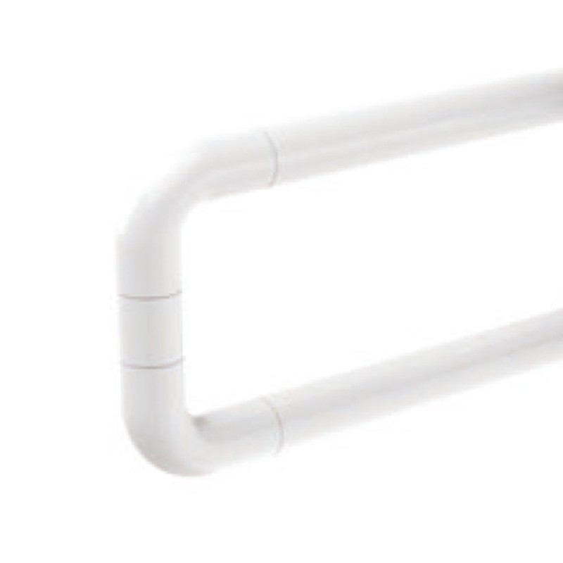 Barra maniglione fissa destra o sinistra per terza etã€ e disabili cm 80 alluminio nylon bianco Goman AN-B03/01