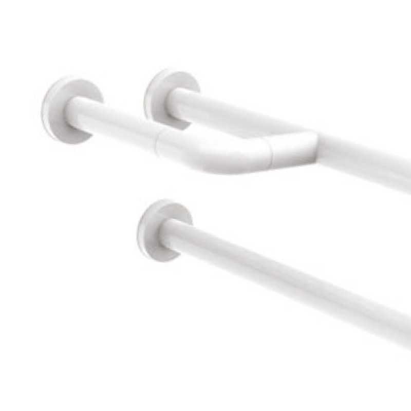 Barra maniglione fissa destra o sinistra per terza etã€ e disabili cm 80 alluminio nylon bianco Goman AN-B03/01