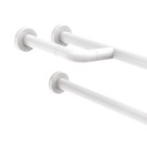 Barra maniglione fissa destra o sinistra per terza etã€ e disabili cm 80 alluminio nylon bianco Goman AN-B03/01