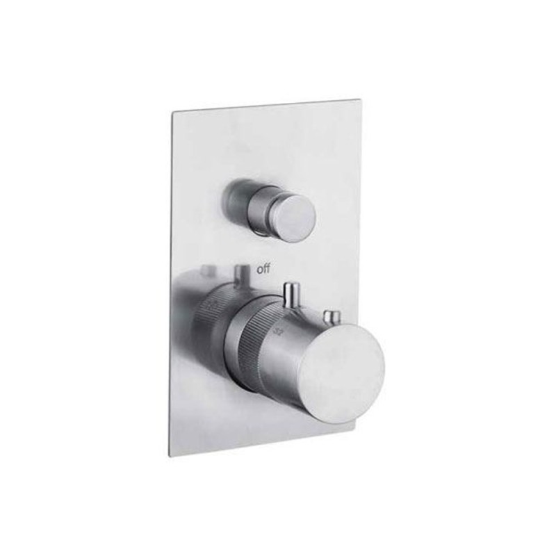 Miscelatore termostatico incasso doccia con deviatore in acciaio inox spazzolato - Serie X Style Inox Remer SSXT09Q