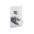 Miscelatore termostatico incasso doccia con deviatore in acciaio inox spazzolato - Serie X Style Inox Remer SSXT09Q