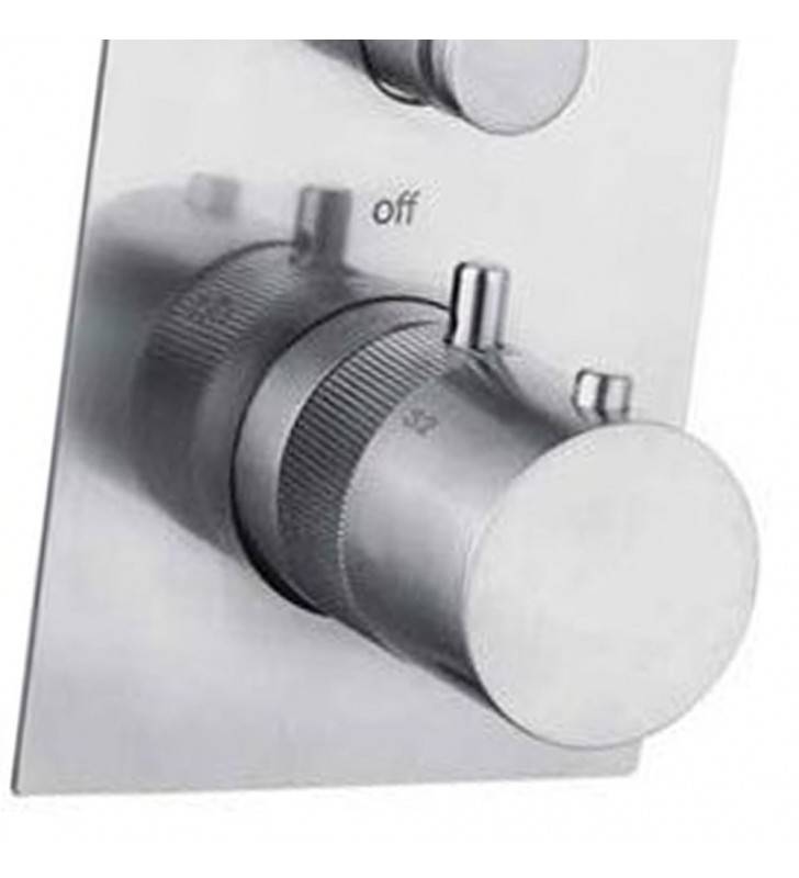  SSXT09Q Miscelatore termostatico incasso doccia con deviatore in acciaio inox spazzolato 
