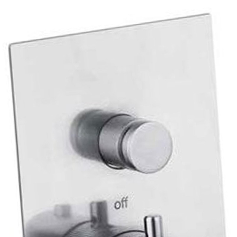 Miscelatore termostatico incasso doccia con deviatore in acciaio inox spazzolato - Serie X Style Inox Remer SSXT09Q