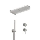 Set doccia con miscelatore incasso, soffione a parete e doccino in acciaio inox - Serie X Style Inox Remer SSX93PS02MMCA